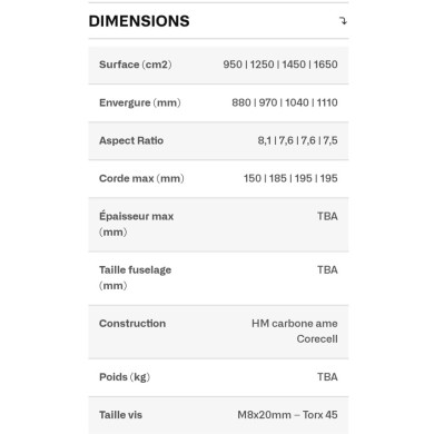 AFS Front Wing EVO 1250 Fuselink Occasion