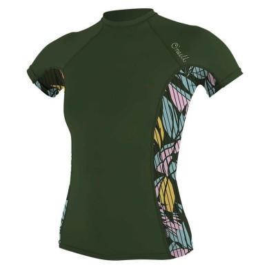 O'neill Side print femme manches courtes rash guard