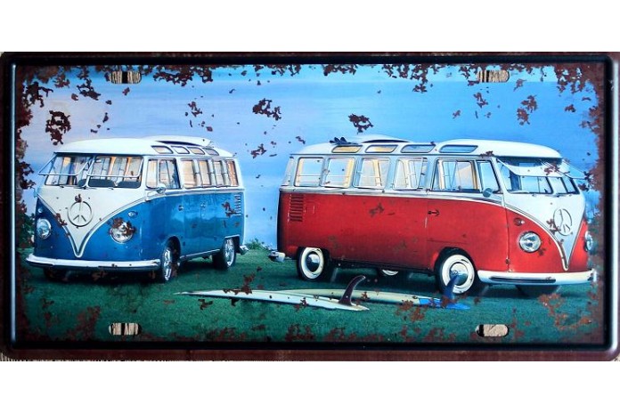 Plaque Metal Split Camper
