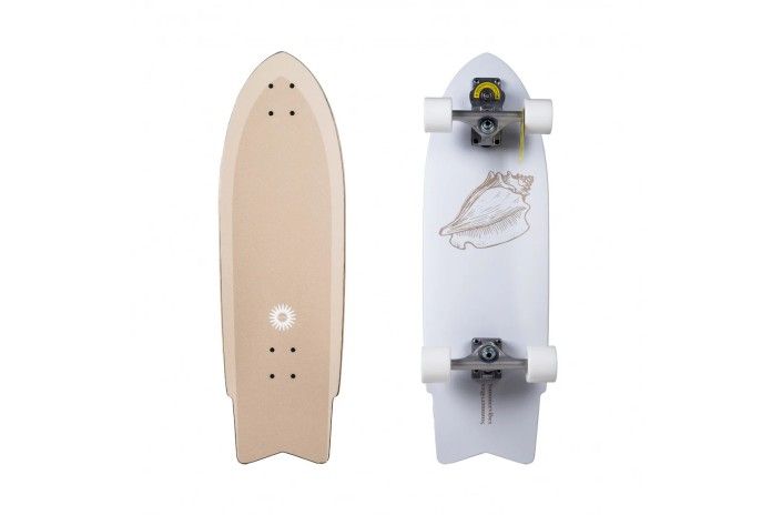 SUMMER VIBES White Beach Skateboard By Smoothstar