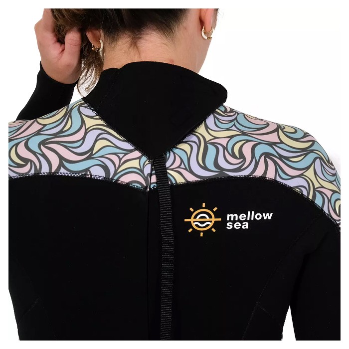 MELLOW SEA Anfibi Femme 5/4/3mm Double zip Black/Curl Multi