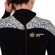 MELLOW SEA Anfibi Femme 5/4/3mm Double zip Black/Curl Multi